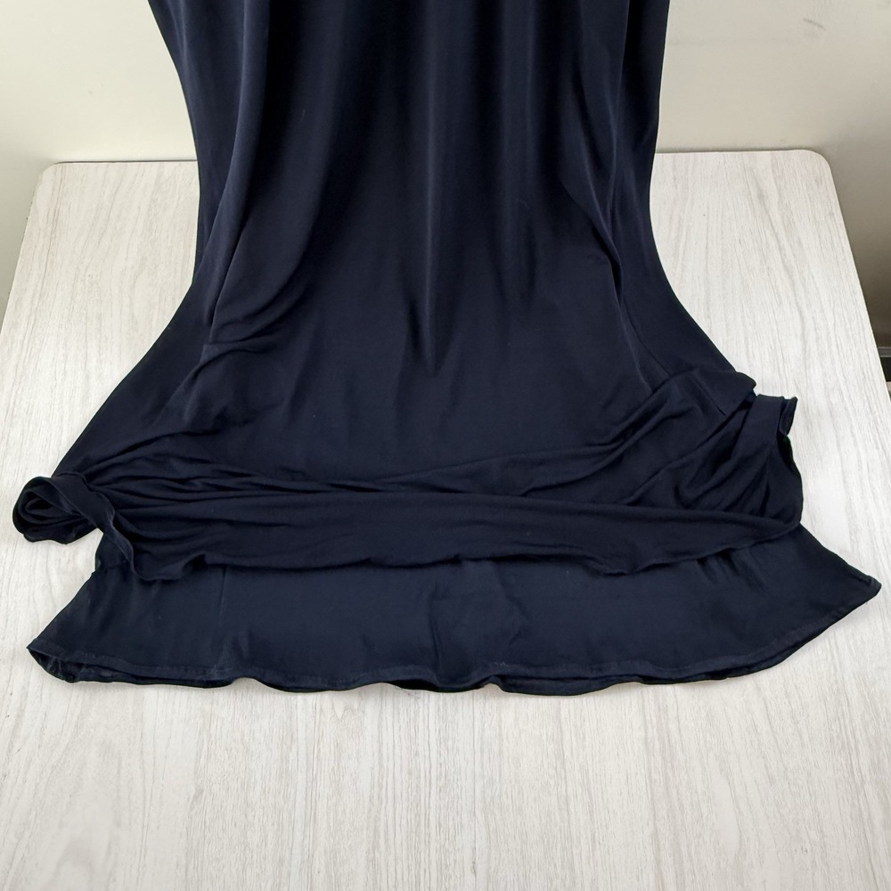 Navy Gown Sz 12 Beaded Neck Keyhole Halter Maxi Prom Formal Dress JS Boutique - Picture 8 of 14